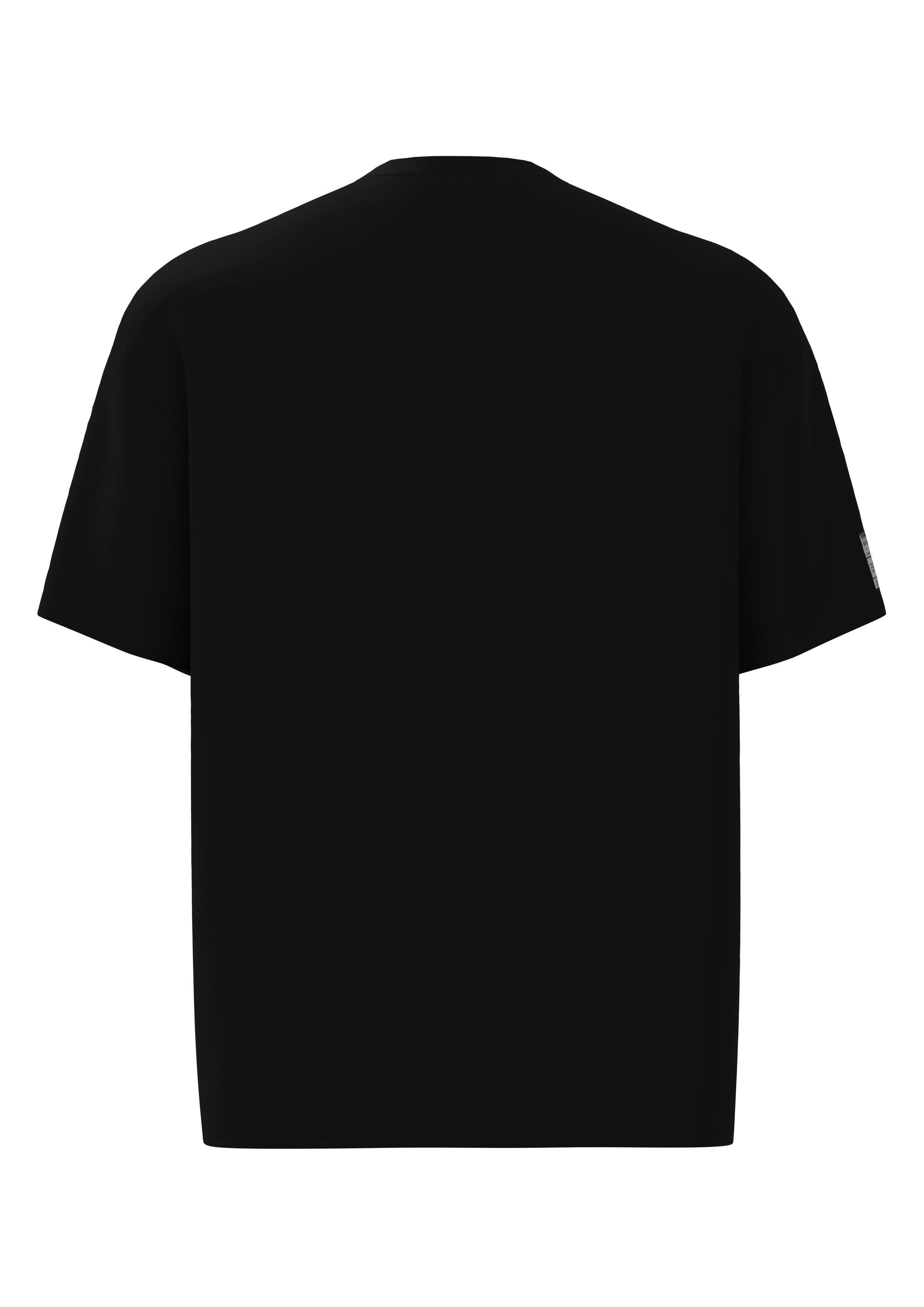 Back view of Exposed Layers recycled cotton t-shirt