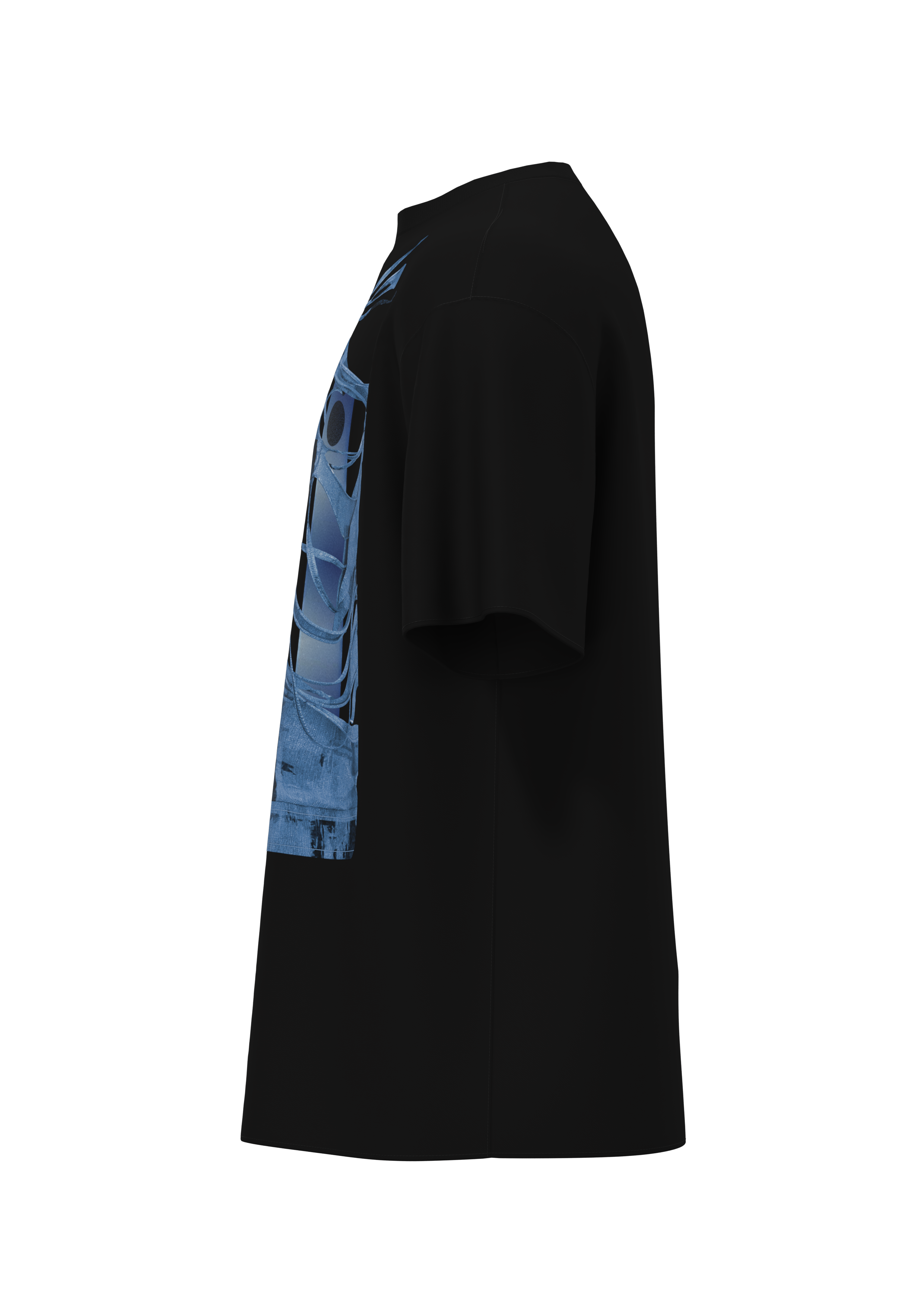 Exposed Layers phygital t-shirt showing AR activation design detail