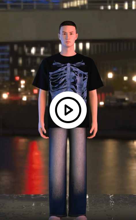 AR activation demonstration of Exposed Layers phygital t-shirt with digital passport"